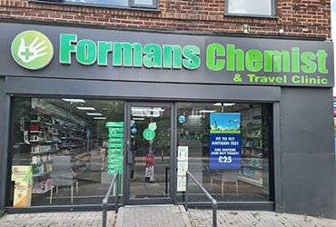 Formans Chemist Prestwich shopfront